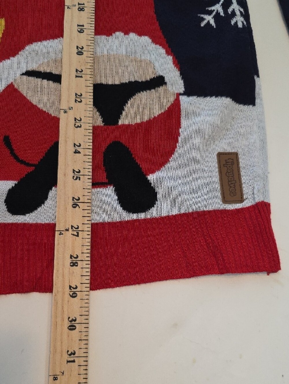 Tipsy Elves Whale Tail Ugly Christmas Sweater Navy Blue Mens Medium Santa Thong - Picture 11 of 12
